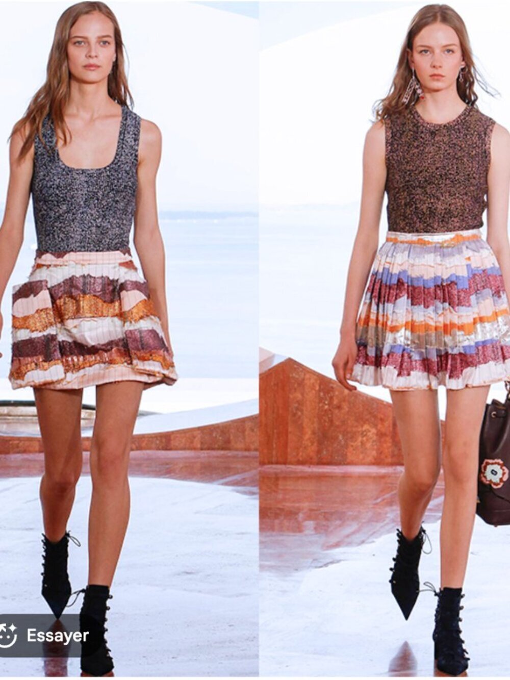 Christian Dior Raf Simons Metallic Mini Skirt Cruise Collection 2026